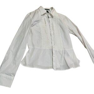 Ralph Lauren 
Classic White Ruffle Shirt
